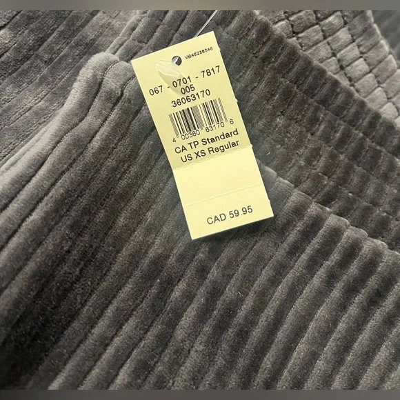 Aerie Velour Ribbed Flare Leggings Charcoal Grey NWT - Picture 4 of 4